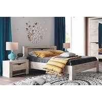 Кровать Мебельград Соренто с ортопедическим осн. 180x200 (дуб бонифаций/кофе структурный матовый) - Превью изображения №2 — Интернет-магазин Time-Shop