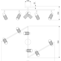 Припотолочная люстра Евросвет Madison 20043/6 (сатин-никель) - Превью изображения №3 — Интернет-магазин Time-Shop