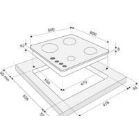 Варочная панель Krona Cortesia 60 BL - Превью изображения №4 — Интернет-магазин Time-Shop