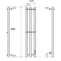 Полотенцесушитель Маргроид Inaro СНШ 80*6*12 скрытого монтажа, таймер справа (6 крючков) - Превью изображения №4 — Интернет-магазин Time-Shop