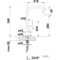 Смеситель Blanco Jurena-S хром (520765) - Превью изображения №4 — Интернет-магазин Time-Shop