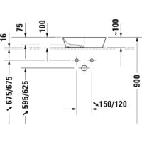 Умывальник Duravit Cape Cod 2340430000 - Превью изображения №2 — Интернет-магазин Time-Shop