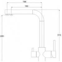 Смеситель Aquasanita Akvaduo 2663 (силика) - Превью изображения №2 — Интернет-магазин Time-Shop