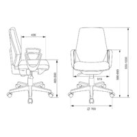 Офисное кресло Бюрократ CH-W545 (серый) - Превью изображения №7 — Интернет-магазин Time-Shop