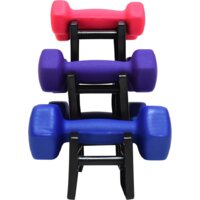 Гантельный ряд Atlas Sport Fitnes 12 кг с подставкой (2x1кг+2x2кг+2x3кг) - Превью изображения №4 — Интернет-магазин Time-Shop