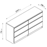 Комод Mio Tesoro Кастор 6 ящиков 2.03.02.080.3 (дуб сонома) - Превью изображения №6 — Интернет-магазин Time-Shop