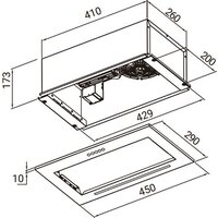 Кухонная вытяжка Weissgauff BOX 450 PB BL - Превью изображения №2 — Интернет-магазин Time-Shop