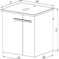  Viant Тумба под умывальник Мюнхен VMUN60NH-T2STP - Превью изображения №4 — Интернет-магазин Time-Shop