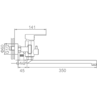 Смеситель Ledeme H716 L72216 - Превью изображения №2 — Интернет-магазин Time-Shop
