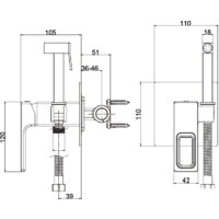 Гигиенический душ Gappo G7217-8 - Превью изображения №2 — Интернет-магазин Time-Shop