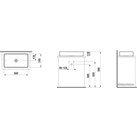 Умывальник Laufen Living Square 60x34 [8114340001121] - Превью изображения №2 — Интернет-магазин Time-Shop