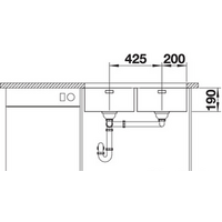 Кухонная мойка Blanco Andano 400/400-U (без клапана-автомата) - Превью изображения №2 — Интернет-магазин Time-Shop