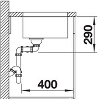 Кухонная мойка Blanco Andano 400/400-U (без клапана-автомата) - Превью изображения №3 — Интернет-магазин Time-Shop