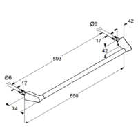 Держатель для полотенца Kludi Ambienta 5398005 - Превью изображения №2 — Интернет-магазин Time-Shop