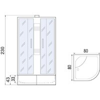 Душевая кабина River Nara XL 80/43 MT - Превью изображения №13 — Интернет-магазин Time-Shop
