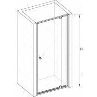 Душевая дверь RGW PA-02-B 41080200-14 100 (черный/прозрачное стекло) - Превью изображения №3 — Интернет-магазин Time-Shop