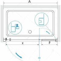 Душевая дверь RGW PA-02-B 41080200-14 100 (черный/прозрачное стекло) - Превью изображения №2 — Интернет-магазин Time-Shop