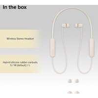 Наушники Sony WI-C100 (бежевый) - Превью изображения №6 — Интернет-магазин Time-Shop