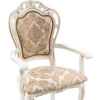 Стул с подлокотниками Woodville Bronte (молочный/патина) - Превью изображения №7 — Интернет-магазин Time-Shop