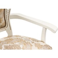 Стул с подлокотниками Woodville Bronte (молочный/патина) - Превью изображения №6 — Интернет-магазин Time-Shop