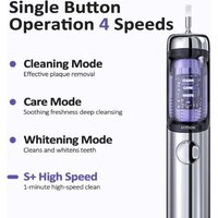 Электрическая зубная щетка JIMOK J6 (серебристый) - Превью изображения №4 — Интернет-магазин Time-Shop