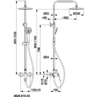 Душевая система  KFA Amazonit 462691000 - Превью изображения №2 — Интернет-магазин Time-Shop