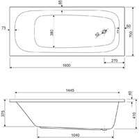 Ванна Cezares ECO-160-70-41-W37 - Превью изображения №3 — Интернет-магазин Time-Shop
