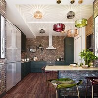 Люстра средней высоты Odeon Light Binga 4747/1C - Превью изображения №3 — Интернет-магазин Time-Shop