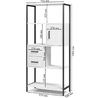 Стеллаж Mio Tesoro Cool Joy Loft (белый/черный) - Превью изображения №8 — Интернет-магазин Time-Shop