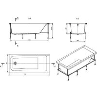 Ванна Roca Elba 170x75 248507000 + 248513000 - Превью изображения №7 — Интернет-магазин Time-Shop
