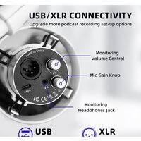 Проводной микрофон FIFINE T688 (белый) - Превью изображения №10 — Интернет-магазин Time-Shop