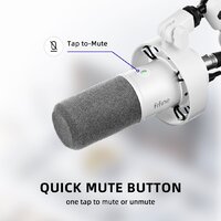 Проводной микрофон FIFINE T688 (белый) - Превью изображения №11 — Интернет-магазин Time-Shop