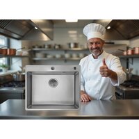 Кухонная мойка GranFest Metal нержавеющая сталь AISI 304 GF-5949 титан - Превью изображения №3 — Интернет-магазин Time-Shop