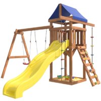 Игровой комплекс National Tree Company С качелями лодочка для улицы и дачи IgroWoods ДП-1 - Превью изображения №2 — Интернет-магазин Time-Shop