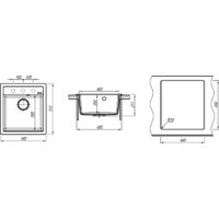 Кухонная мойка Florentina Липси 460 (бежевый) - Превью изображения №2 — Интернет-магазин Time-Shop