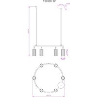 Подвесная люстра Moderli Cora V11601-6P - Превью изображения №8 — Интернет-магазин Time-Shop