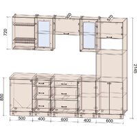 Готовая кухня Интерлиния Мила Деко 2.5 (черный/белый/дуб бунратти) - Превью изображения №8 — Интернет-магазин Time-Shop