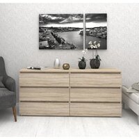 Комод Кортекс-мебель Бари 160 6ш (дуб сонома/дуб сонома/дуб сонома) - Превью изображения №3 — Интернет-магазин Time-Shop