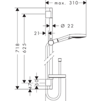 Душевой гарнитур  Hansgrohe Raindance Select S 27654000 - Превью изображения №11 — Интернет-магазин Time-Shop