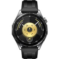 Умные часы Huawei Watch GT 6 46 мм (черный, с черным силиконовым ремешком, международная версия) - Превью изображения №2 — Интернет-магазин Time-Shop