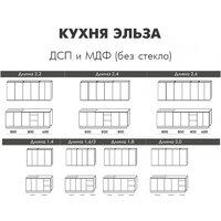 Готовая кухня Артём-Мебель Эльза СН-114 без стекла МДФ 1.4м (бетон белый/бетон серый) - Превью изображения №5 — Интернет-магазин Time-Shop