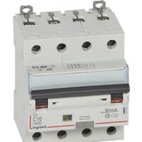Legrand DX3 4P С 10A 30мА 6kА 4М 411185