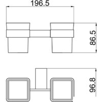 Стакан для зубной щетки и пасты Allen Brau Infinity 6.21003-00 (двойной) - Превью изображения №2 — Интернет-магазин Time-Shop