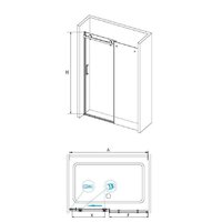 Душевая дверь RGW TO-14B 02071412-14 120 (черный/прозрачное стекло) - Превью изображения №2 — Интернет-магазин Time-Shop