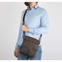 Сумка через плечо Poshete 196-3143-YB42-DBW (коричневый) - Превью изображения №11 — Интернет-магазин Time-Shop