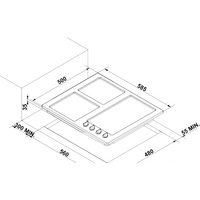 Варочная панель Korting HG630CTSB - Превью изображения №2 — Интернет-магазин Time-Shop