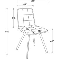 Стул Мамадома Rom D (b22 Grey Lux/черный) - Превью изображения №3 — Интернет-магазин Time-Shop