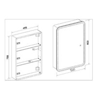  Пекам Шкаф с зеркалом LED Marta 50x80 (с сенсором на прикосновение) - Превью изображения №7 — Интернет-магазин Time-Shop