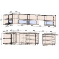 Готовая кухня Интерлиния Мила Матте 1.5x3.6 Б правая (белый-белый-кастилло темный) - Превью изображения №5 — Интернет-магазин Time-Shop