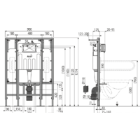 Инсталляция для унитаза Alcaplast AM101/1300H - Превью изображения №2 — Интернет-магазин Time-Shop